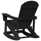 vidaXL Sdraio Rocking Adirondack 2 pcs Nero 73.5 x 92 x 90 cm HDPE vidaXL Sdraio Rocking Adirondack 2 pcs Nero 73.5 x 92 x 90 cm HDPE
