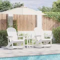 vidaXL Set Lounge da Giardino 3 pcs Bianco Standard 38 x 38 x 46 cm