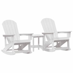 vidaXL Set Lounge da Giardino 3 pcs Bianco Standard 38 x 38 x 46 cm