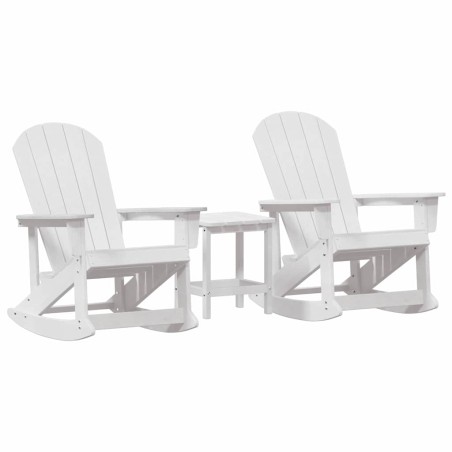 vidaXL Set Lounge da Giardino 3 pcs Bianco Standard 38 x 38 x 46 cm