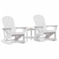 vidaXL Set Lounge da Giardino 3 pcs Bianco Standard 38 x 38 x 46 cm vidaXL Set Lounge da Giardino 3 pcs Bianco Standard 38 x 38 x 46 cm