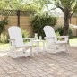 vidaXL Set Lounge da Giardino 3 pcs Bianco Standard 38 x 38 x 46 cm vidaXL Set Lounge da Giardino 3 pcs Bianco Standard 38 x 38 x 46 cm
