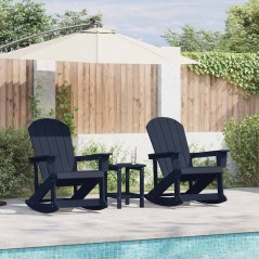 vidaXL Set Lounge da Giardino 3 pcs Blu marino