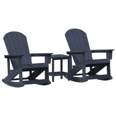 vidaXL Set Lounge da Giardino 3 pcs Blu marino
