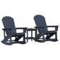 vidaXL Set Lounge da Giardino 3 pcs Blu marino vidaXL Set Lounge da Giardino 3 pcs Blu marino