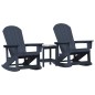 vidaXL Set Lounge da Giardino 3 pcs Blu marino vidaXL Set Lounge da Giardino 3 pcs Blu marino