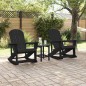 vidaXL Set Lounge da Giardino 3 pcs Nero Media 38 x 38 x 46 cm HDPE vidaXL Set Lounge da Giardino 3 pcs Nero Media 38 x 38 x 46 cm HDPE