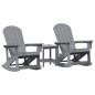 vidaXL Set Lounge da Giardino 3 pcs Grigio chiaro