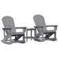 vidaXL Set Lounge da Giardino 3 pcs Grigio chiaro