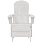 vidaXL Sedie Adirondack con poggiapiedi - 2 pezzi - Bianco in HDPE