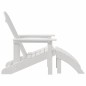 vidaXL Sedie Adirondack con poggiapiedi - 2 pezzi - Bianco in HDPE