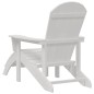 vidaXL Sedie Adirondack con poggiapiedi - 2 pezzi - Bianco in HDPE