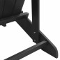 vidaXL Sedie Adirondack con poggiapiedi 2 pcs nere in HDPE