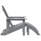 vidaXL Sedie Adirondack con Poggiapiedi 2 pcs in Grigio Chiaro HDPE