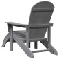 vidaXL Sedie Adirondack con Poggiapiedi 2 pcs in Grigio Chiaro HDPE