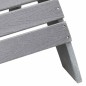 vidaXL Sedie Adirondack con Poggiapiedi 2 pcs in Grigio Chiaro HDPE