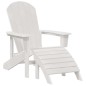 vidaXL Set di Lounge da Giardino 3 Pezzi Bianco in HDPE