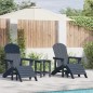 vidaXL Set salotto da giardino 3 pezzi blu navy in HDPE vidaXL Set salotto da giardino 3 pezzi blu navy in HDPE