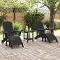 vidaXL Set Giardino 3 Pezzi Nero HDPE vidaXL Set Giardino 3 Pezzi Nero HDPE