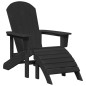 vidaXL Set Giardino 3 Pezzi Nero HDPE vidaXL Set Giardino 3 Pezzi Nero HDPE