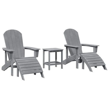 vidaXL Set Lounge da Giardino 3 Pezzi Grigio Chiaro in HDPE