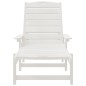 vidaXL Lettini Sole 2 pz Bianchi 162x53x98.5 cm in HDPE