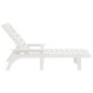 vidaXL Lettini Sole 2 pz Bianchi 162x53x98.5 cm in HDPE