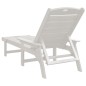 vidaXL Lettini Sole 2 pz Bianchi 162x53x98.5 cm in HDPE