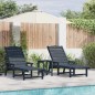 vidaXL Lettini prendisole 2 pz Blu Navy 162 x 53 x 98.5 cm HDPE