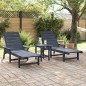 vidaXL Lettini prendisole 2 pz Blu Navy 162 x 53 x 98.5 cm HDPE