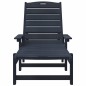 vidaXL Lettini prendisole 2 pz Blu Navy 162 x 53 x 98.5 cm HDPE