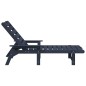 vidaXL Lettini prendisole 2 pz Blu Navy 162 x 53 x 98.5 cm HDPE