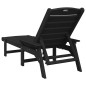 vidaXL Lettini da Sole 2 pz Nero 162x53x98,5 cm HDPE
