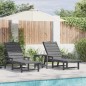 vidaXL Lettini prendisole 2 pezzi grigio chiaro 162x53x98,5 cm in HDPE vidaXL Lettini prendisole 2 pezzi grigio chiaro 162x53x98,5 cm in HDPE