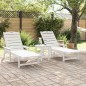 vidaXL Set da lounge da giardino, 3 pezzi , bianchi in HDPE.