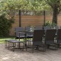 vidaXL Set da Pranzo da Giardino da 22 Pezzi con Cuscini in Acciaio e Textilene vidaXL Set da Pranzo da Giardino da 22 Pezzi con Cuscini in Acciaio e Textilene