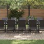 vidaXL Set da Pranzo da Giardino 15 Pezzi con Cuscini in Acciaio e Textilene. vidaXL Set da Pranzo da Giardino 15 Pezzi con Cuscini in Acciaio e Textilene.