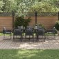 Set da pranzo da giardino da 12 pezzi con cuscini in acciaio e rattan sintetico Set da pranzo da giardino da 12 pezzi con cuscini in acciaio e rattan sintetico