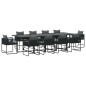 Set da Pranzo da Giardino di 15 Pezzi vidaXL con Cuscini in Acciaio e Rattan Polietilene Set da Pranzo da Giardino di 15 Pezzi vidaXL con Cuscini in Acciaio e Rattan Polietilene