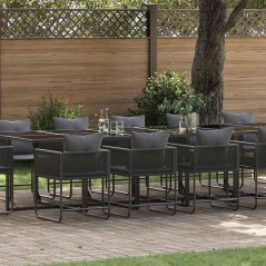 vidaXL Set da Pranzo da Giardino da 18 Pezzi con Cuscini in Acciaio e Rattan Sintetico