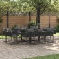 Set da pranzo da giardino 13 pezzi con cuscini in acciaio e rattan sintetico Set da pranzo da giardino 13 pezzi con cuscini in acciaio e rattan sintetico