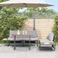 Set da Pranzo da Giardino 3 Pezzi con Cuscini Grigio Chiaro
