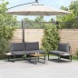 Set divano da giardino a 3 pezzi con cuscini antracite Set divano da giardino a 3 pezzi con cuscini antracite