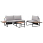 Set da giardino in 3 pezzi di vidaXL con cuscini grigio chiaro Set da giardino in 3 pezzi di vidaXL con cuscini grigio chiaro
