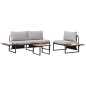 Set da giardino in 3 pezzi di vidaXL con cuscini grigio chiaro Set da giardino in 3 pezzi di vidaXL con cuscini grigio chiaro