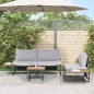 Set da giardino in 3 pezzi di vidaXL con cuscini grigio chiaro Set da giardino in 3 pezzi di vidaXL con cuscini grigio chiaro