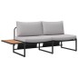 Set da giardino in 3 pezzi di vidaXL con cuscini grigio chiaro Set da giardino in 3 pezzi di vidaXL con cuscini grigio chiaro