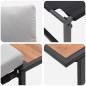 Set da giardino in 3 pezzi di vidaXL con cuscini grigio chiaro Set da giardino in 3 pezzi di vidaXL con cuscini grigio chiaro