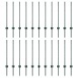 vidaXL Pali per recinzione in argento 22 pcs Verde Standard Metallo vidaXL Pali per recinzione in argento 22 pcs Verde Standard Metallo