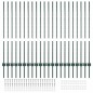 vidaXL Pali per recinzione in argento 22 pcs Verde Large Metallo vidaXL Pali per recinzione in argento 22 pcs Verde Large Metallo